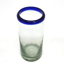 Cobalt Blue Rim 14 oz Highball Glasses (set of 6)
